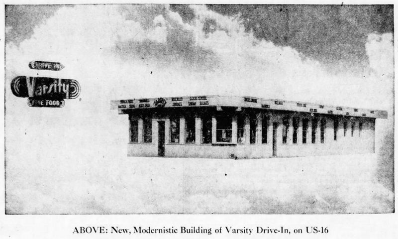 Varsity Drive-In (Los Tres Amigos) - 1948 Photo From Article (newer photo)